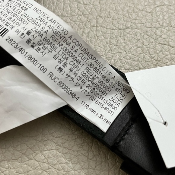 Zara Men’s Leather Belt Size 110cm/44 - Made in Spain - Picture 4 of 4